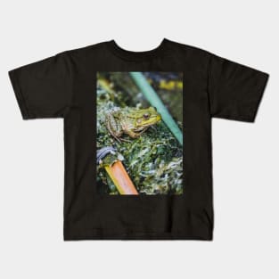 Green Frog, Green Cloak Photograph Kids T-Shirt